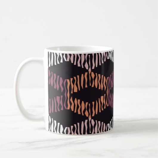 Seamless abstract geometric pattern. Strips. Mosai Koffiemok (Links)
