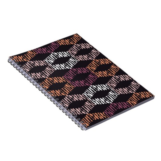 Seamless abstract geometric pattern. Strips. Mosai Notitieboek (Rechterzijde)