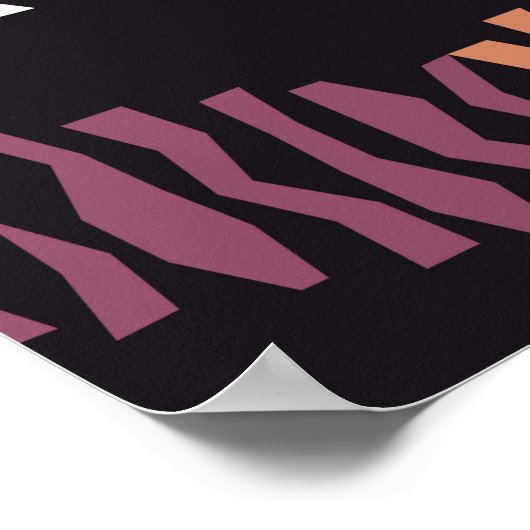 Seamless abstract geometric pattern. Strips. Mosai Poster (Hoek)