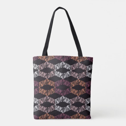 Seamless abstract geometric pattern. Strips. Mosai Tote Bag (Achterkant)