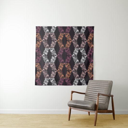 Seamless abstract geometric pattern. Strips. Mosai Wandkleed (In Situ (horizontaal))