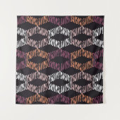 Seamless abstract geometric pattern. Strips. Mosai Wandkleed (Voorkant)