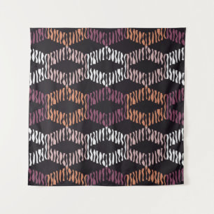 Seamless abstract geometric pattern. Strips. Mosai Wandkleed