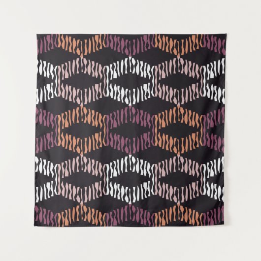 Seamless abstract geometric pattern. Strips. Mosai Wandkleed (Voorkant)