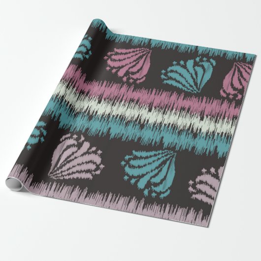 Seamless abstract ikat pattern with the image of f cadeaupapier (Uitgerold)