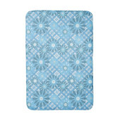 Seamless abstract modern checkered plaid floral bl badmat (Voorkant Verticaal)