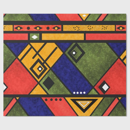 Seamless african ethno traditional textern cadeaupapier (Vlak)