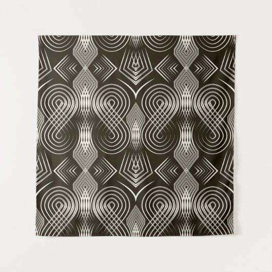 Seamless antique art deco pattern ornament. Geomet Wandkleed (Voorkant)