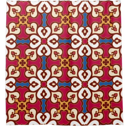Seamless arabic pattern - based on ottoman traditi douchegordijn (Voorkant)