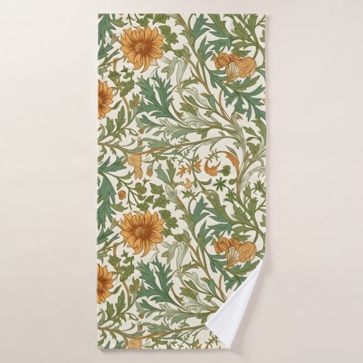 Seamless Arts and Crafts style repeating pattern Bad Handdoek (Badhanddoek)