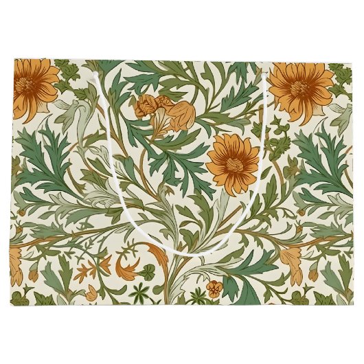 Seamless Arts and Crafts style repeating pattern Groot Cadeauzakje (Achterkant)