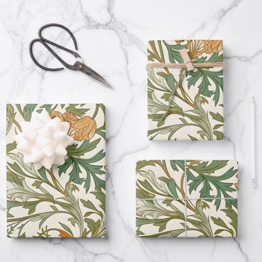 Seamless Arts and Crafts style repeating pattern Inpakpapier Vel (Voorkant)