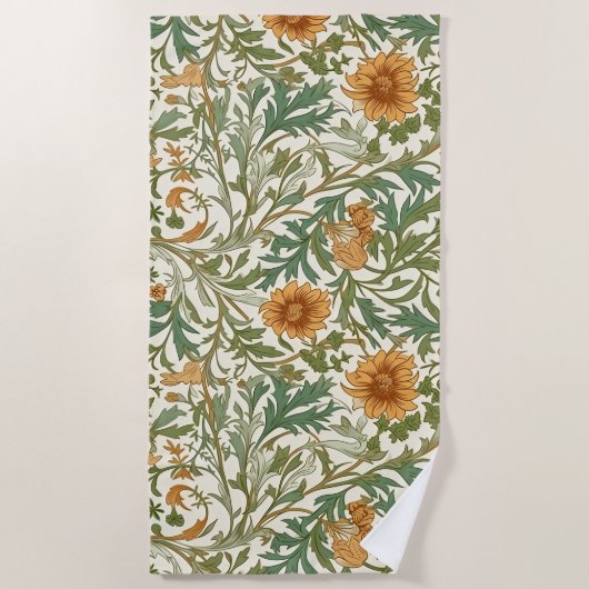 Seamless Arts and Crafts style repeating pattern Strandlaken (Voorkant)