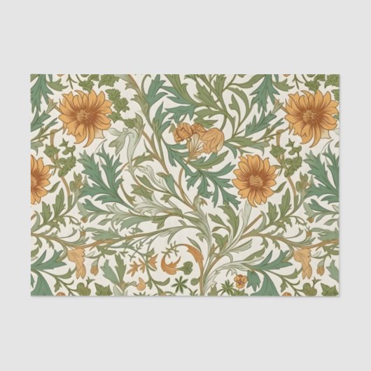 Seamless Arts and Crafts style repeating pattern Tissuepapier (Voorkant)