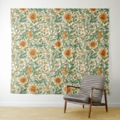 Seamless Arts and Crafts style repeating pattern Wandkleed (In Situ (horizontaal))