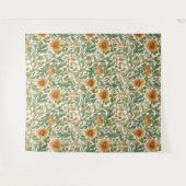 Seamless Arts and Crafts style repeating pattern Wandkleed (Voorkant (horizontaal))