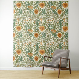 Seamless Arts and Crafts style repeating pattern Wandkleed