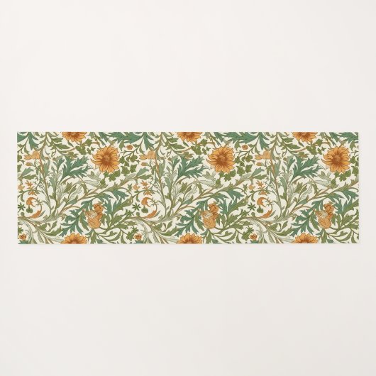 Seamless Arts and Crafts style repeating pattern Yogamat (Achterkant (horizontaal))