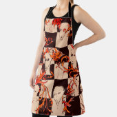 Seamless avant-garde pattern with faces and botany schort (Insitu)