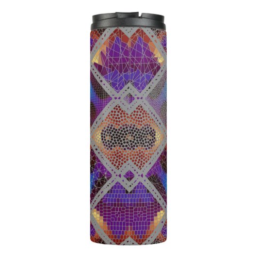 Seamless background pattern. Mosaic art pattern ba Thermosbeker (Achterkant)