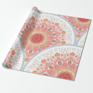 Seamless background with a round ornament. Orienta Cadeaupapier