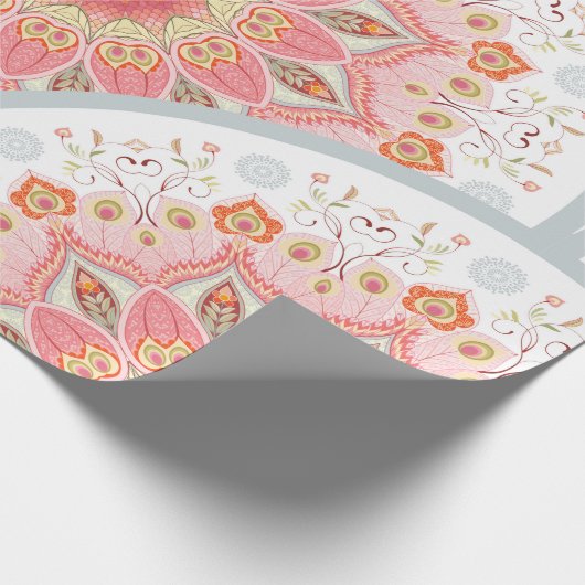 Seamless background with a round ornament. Orienta Cadeaupapier (Hoek)