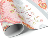Seamless background with a round ornament. Orienta Cadeaupapier (Rol Hoek)