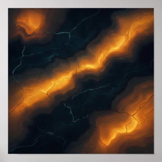 Seamless Backlit Obsidian Smoke Fabric Pattern Poster (Voorkant)