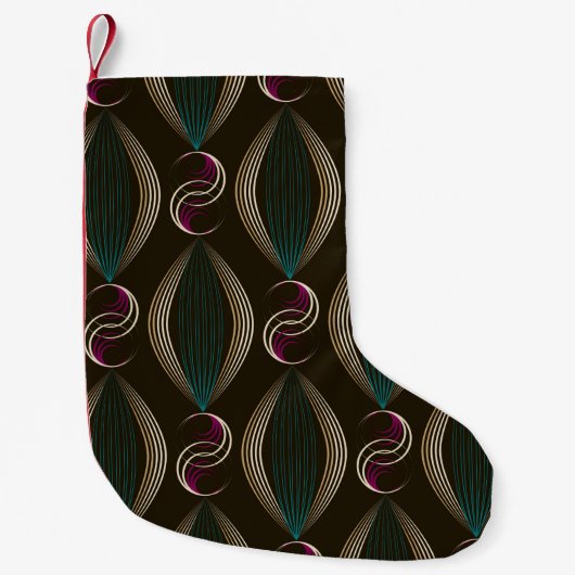 Seamless beautiful art deco pattern ornament. Geom Kleine Kerstsok (Voorkant)
