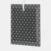 Seamless black and white polka dot pattern glas ornament (Voorkant links)