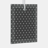 Seamless black and white polka dot pattern glas ornament (Voorkant Rechts)