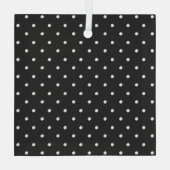 Seamless black and white polka dot pattern glas ornament (Achterkant)