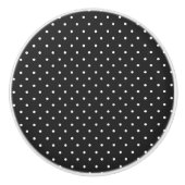 Seamless black and white polka dot pattern  keramische knop (Voorkant)