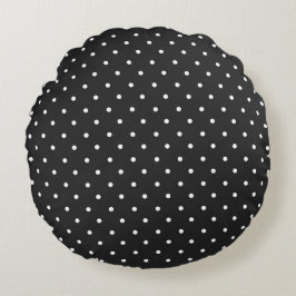 Seamless black and white polka dot pattern  rond kussen