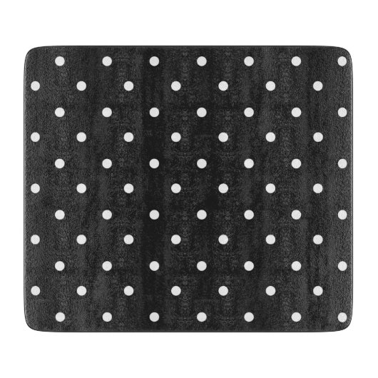 Seamless black and white polka dot pattern  snijplank (Voorkant)