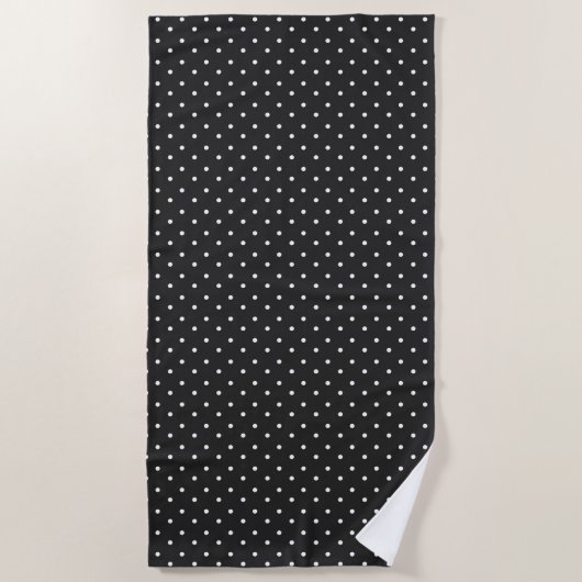 Seamless black and white polka dot pattern  strandlaken (Voorkant)
