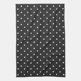 Seamless black and white polka dot pattern  theedoek