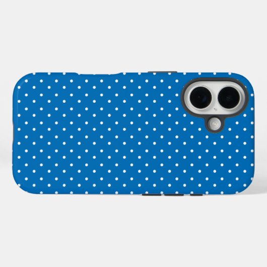 Seamless blue background polka dot pattern  Case-Mate iPhone case (Achterkant (horizontaal))