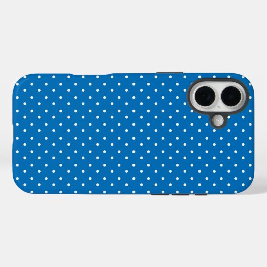 Seamless blue background polka dot pattern  Case-Mate iPhone case (Achterkant (horizontaal))