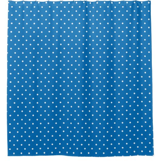 Seamless blue background polka dot pattern douchegordijn (Voorkant)