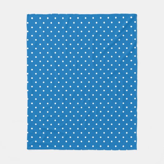Seamless blue background polka dot pattern  fleece deken (Voorkant)