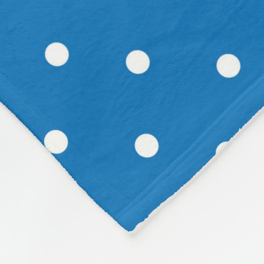 Seamless blue background polka dot pattern  fleece deken (Hoek)