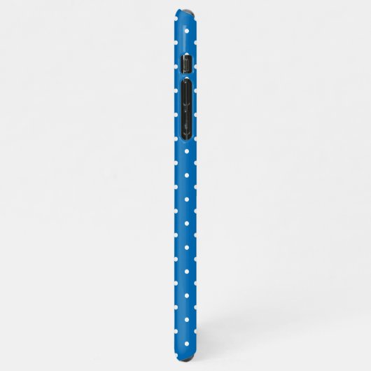 Seamless blue background polka dot pattern  iPhone hoesje (Linkerkant)