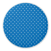 Seamless blue background polka dot pattern  keramische knop (Voorkant)