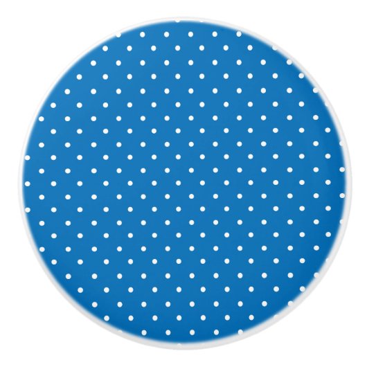 Seamless blue background polka dot pattern  keramische knop (Voorkant)