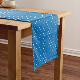 Seamless blue background polka dot pattern  korte tafelloper