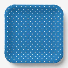 Seamless blue background polka dot pattern  papieren bordje