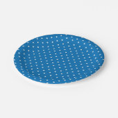Seamless blue background polka dot pattern  papieren bordje (Gekanteld)