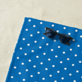 Seamless blue background polka dot pattern  strandlaken (In situ)