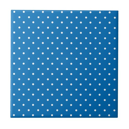 Seamless blue background polka dot pattern  tegeltje (Voorkant)